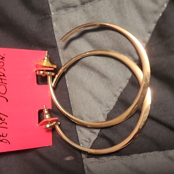 Betsey Johnson Jewelry - betsey johnson silver hoop earrings